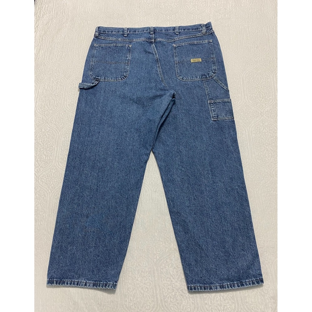 Wrangler Hero Carpenter Jeans Mens 40x30 Blue Denim Work Pants 94LWRDV